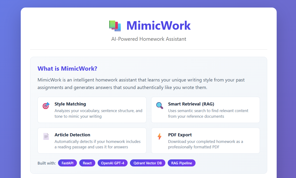 MimicWork Screenshot
